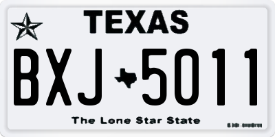 TX license plate BXJ5011