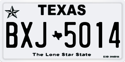 TX license plate BXJ5014
