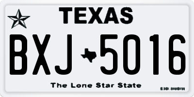 TX license plate BXJ5016