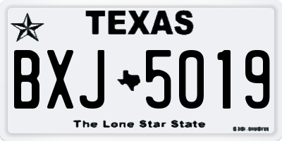 TX license plate BXJ5019