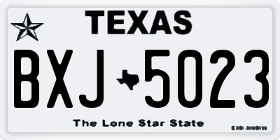TX license plate BXJ5023