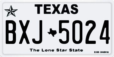 TX license plate BXJ5024