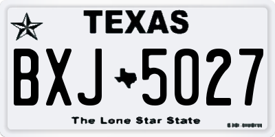 TX license plate BXJ5027