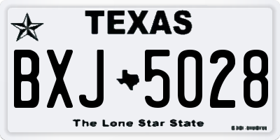 TX license plate BXJ5028