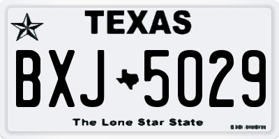 TX license plate BXJ5029