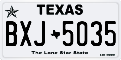 TX license plate BXJ5035