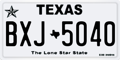 TX license plate BXJ5040