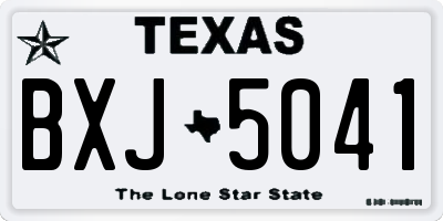 TX license plate BXJ5041