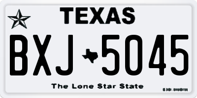 TX license plate BXJ5045