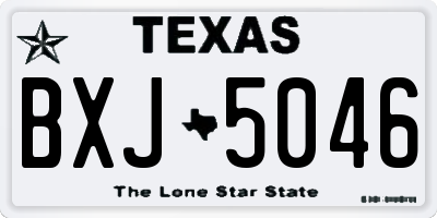 TX license plate BXJ5046