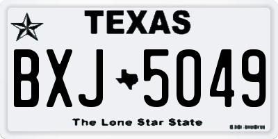 TX license plate BXJ5049