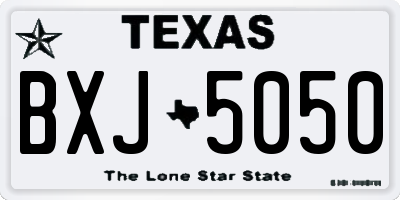 TX license plate BXJ5050
