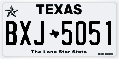 TX license plate BXJ5051