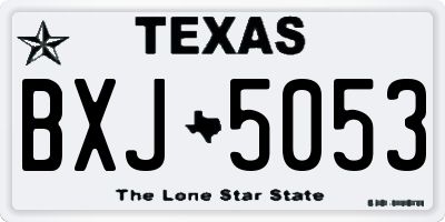 TX license plate BXJ5053