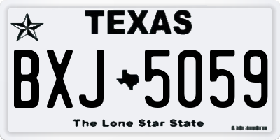 TX license plate BXJ5059