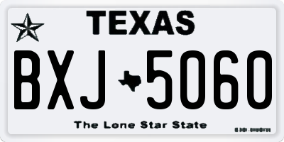 TX license plate BXJ5060