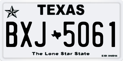 TX license plate BXJ5061