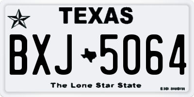 TX license plate BXJ5064