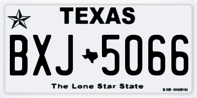 TX license plate BXJ5066
