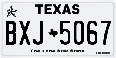 TX license plate BXJ5067
