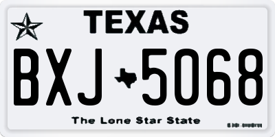 TX license plate BXJ5068
