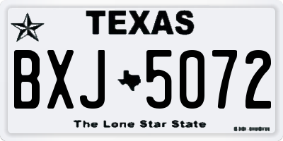 TX license plate BXJ5072