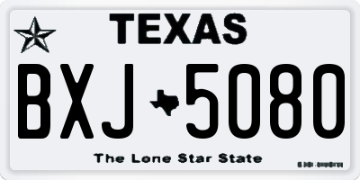 TX license plate BXJ5080