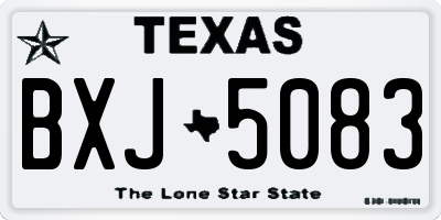 TX license plate BXJ5083