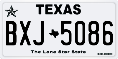TX license plate BXJ5086