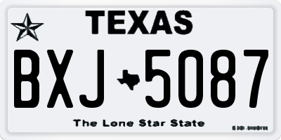 TX license plate BXJ5087