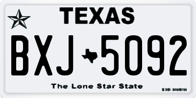 TX license plate BXJ5092