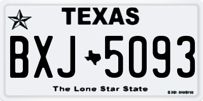 TX license plate BXJ5093