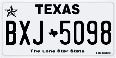 TX license plate BXJ5098