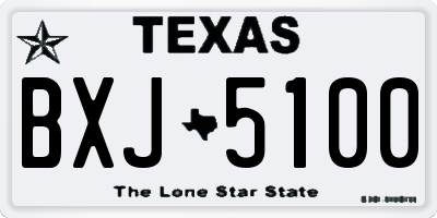 TX license plate BXJ5100