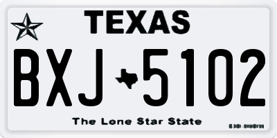 TX license plate BXJ5102