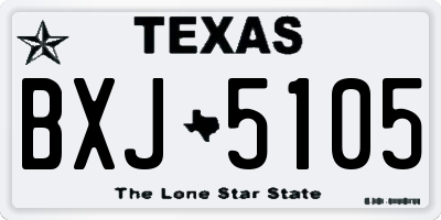 TX license plate BXJ5105