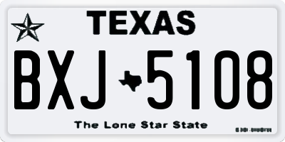 TX license plate BXJ5108