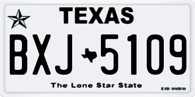 TX license plate BXJ5109
