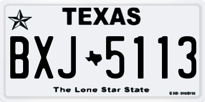 TX license plate BXJ5113