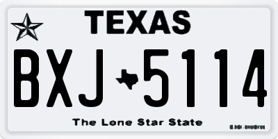 TX license plate BXJ5114
