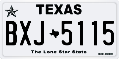 TX license plate BXJ5115