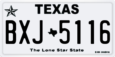 TX license plate BXJ5116