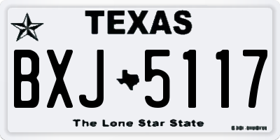 TX license plate BXJ5117