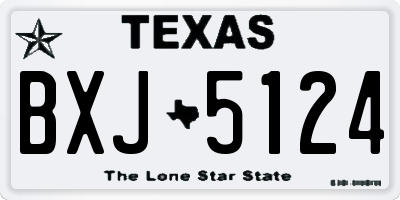 TX license plate BXJ5124