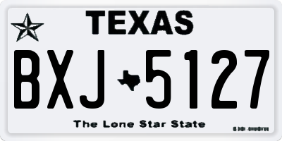 TX license plate BXJ5127