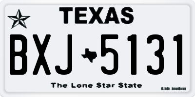 TX license plate BXJ5131