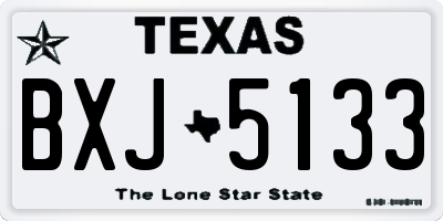 TX license plate BXJ5133