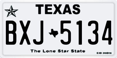 TX license plate BXJ5134