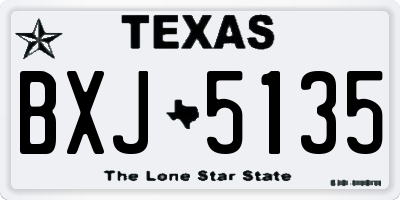 TX license plate BXJ5135