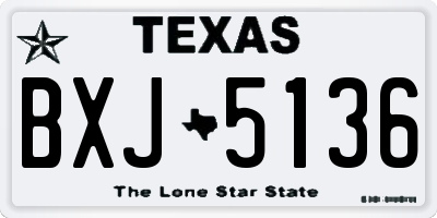 TX license plate BXJ5136